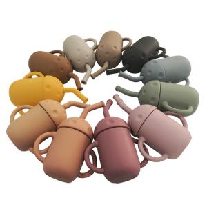 Quality Organic Mushroom Shaped Toddler Silicone Straw Cup Nitrosamine Free wholesale