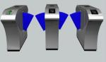 Security Building Brushed Motor Access Control Turnstile RFID Reader