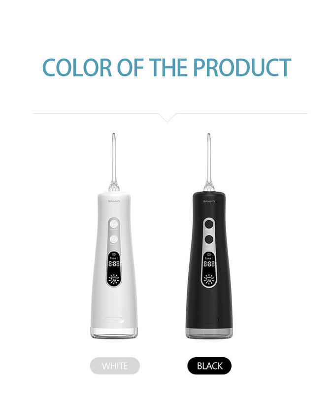 Oral Irrigator Dental Care 350ml Tank Rechargeable USB LED Display Electric Portable Water Flosser