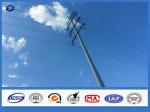 Hot Dip Galvanized Suspension Straight Electric Steel Pole with Flange