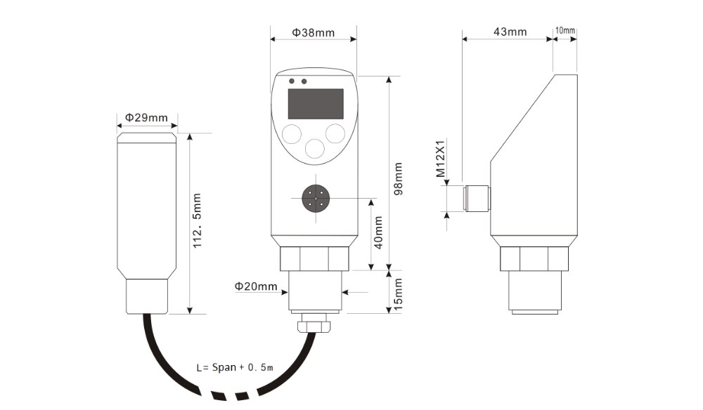 0 - 10V RS485 Electronic Digital Level Switch With OLED Indicator High Precision