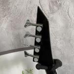 Custom 4 Strings V Shape Black Body Electric Bass Guitar Rosewood Fretboard