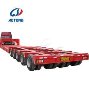 Quality Mechanical Suspension low loader excavator trailer 100tons for heavy duty truck trailer wholesale