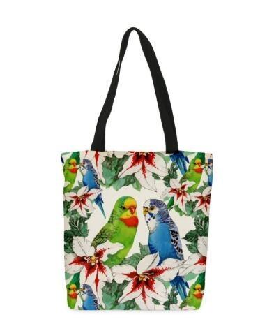 Custom silk screen printed Cotton material handle style blank natural cotton