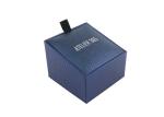 Leatherette Navy Gift Packing Box Blue Paper Cufflink Box Packaging