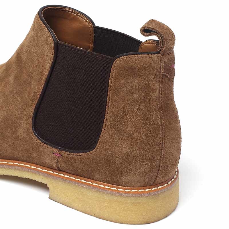OEM ODM Brown Genuine Leather Mens Casual Chelsea Boots