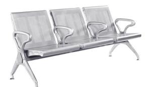 Quality 3 seats Aluminum China Gang Chair wholesale