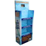 Patterned 3 Tier Cardboard Display , Commercial Retail Store Floor Displays