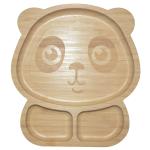 Eco Friendly Tableware Bamboo Silicone Baby Plate Divided Suction Plate BPA Free