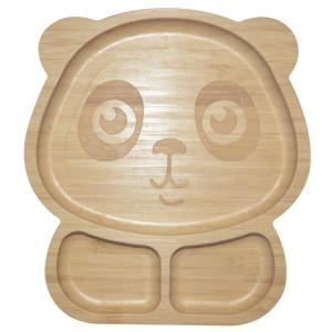Quality Eco Friendly Tableware Bamboo Silicone Baby Plate Divided Suction Plate BPA Free wholesale