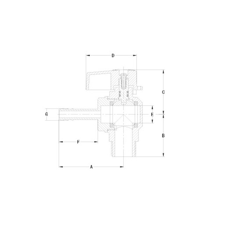 AV1010-M Brass Gas Ball Valve Forging Aluminium Handle Ball Valve