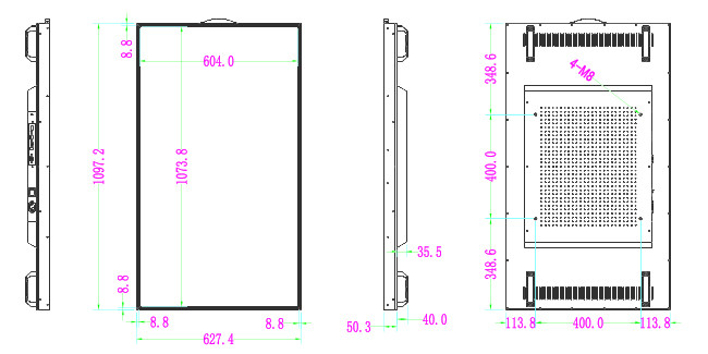 49 Inch Outdoor Lcd Kiosk Display Sunlight Readable Advertising Window Wall Hanging