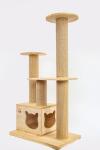 OEM & ODM Luxury Wooden Cat Climbing Tree Furniture Safety Stairs Pet Rise Bed