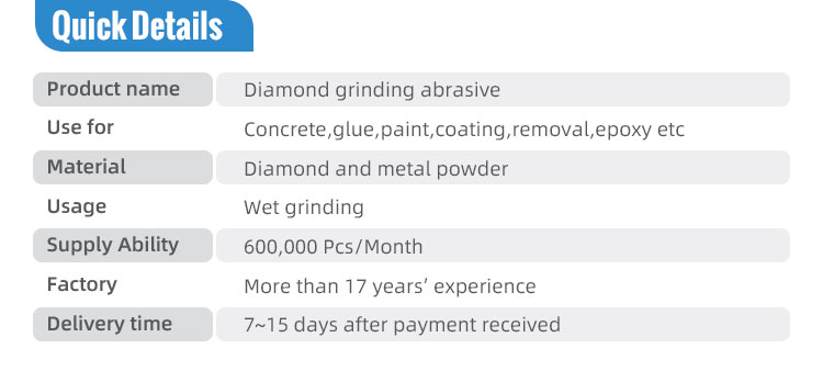 Linsing Diamond Grinding Disc Plate Block for Marble Concrete Floor Repairing Leveling