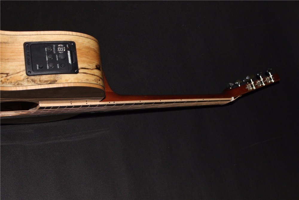 Custom All Solid Sapele Wood Ooo15s Body Style Acoustic Electric Guitar