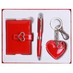 Office Promotional Business Gifts Advertising Luxury Pen Keychain Set
