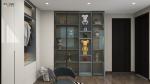 Customized Wooden Clothes Hinge Door Wardrobe with LED Closet Modern Bedroom