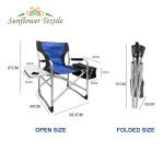 Outdoor Folding Aluminum Director Chair With Side Cooler Bag
