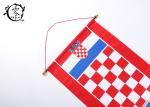 Croatia National Multicultural Flag Banners Shabby Canvas Print Picture Frame