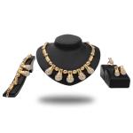 Necklace jewelry african beads earrings wedding golden jewelry ring golden