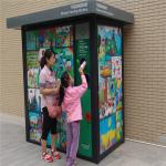 Outdoor Plastic Bottle Recycling Vending Machine. Touch Screen, Advertising