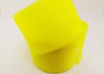 Yellow Single Layer Flat Tape PET Braided Sleeving Velcro Zipper Added