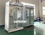 Supermarket Showcase Vertical Refrigerated Commercial Fridge Glass Door Showcase