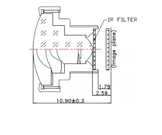 1/3" 1.6mm super wide angle horizonta angle of view 125 degree megapixel S mount lens CCL13016MPF