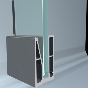 Quality U Channel Base for Frameless Glass Balustrade on Balcony Deck Suit 10-13mm Glass wholesale