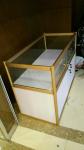 1000mm(W) Glass Display Cabinet with storage, Aluminum Double Door Glass Display