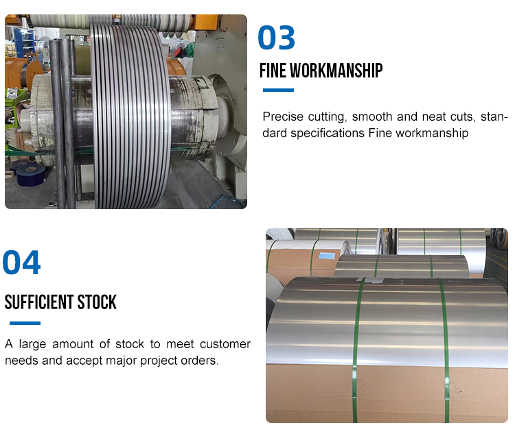 201 304 316L 409 410 430 301 310 Stainless Steel Strip Coil Cold Rolled AiSi Standard