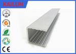 Powder Coating Aluminium U Channel Extrusion Profiles For Building Curtain Glass