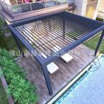 Aluminum Gazebo Villa Yard Electric Flip Louvers Metal Garden Pergola