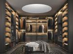 Adjustable MR HDF Board 2024 Luxury Glass Wardrobe Aluminum Wood Door Furniture
