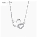 Women's Jewelry Classic 925 Sterling Silver Necklace Heart Necklace OEM