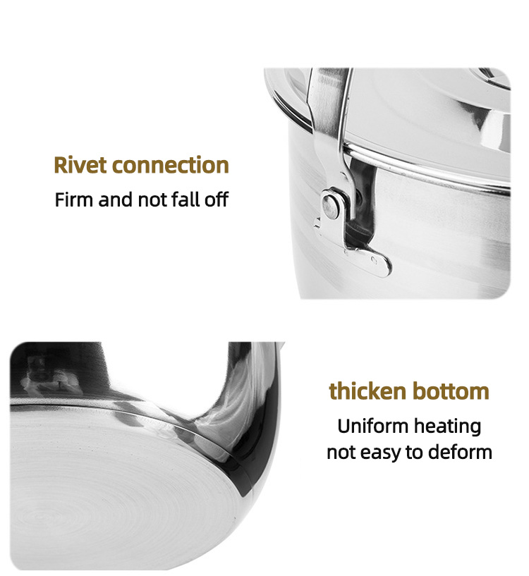 Factory Direct Sale 9 Pcs Cooking Pans And Pots Camping Portable Set Picnic Pots And Pans Outdoor Camping Equipment Set