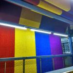 Anti UV Safe Park Colorful Artificial Grass / Rainbow Runway Laying Artificial