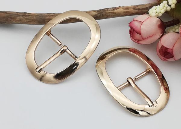 Cheap Oval Shape Metal Shoe Buckles , Fashion Shoe Buckles Without Rust / Antioxidant for sale