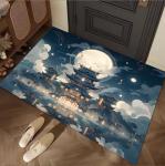 Cartoon Building Crystal Velvet Floor Carpets For Sofa Bedroom And Living Room