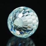 Gemstone Material Synthetic Lab Created Round Blue Moissanite Beads For Jewelry