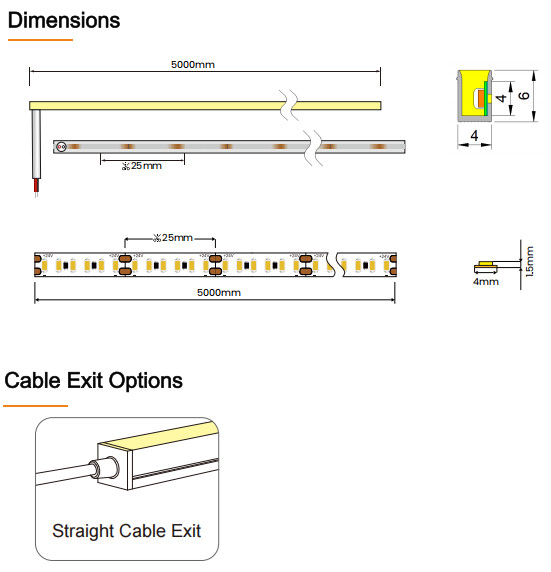 24V Constant Voltage Flexible Side Bend LED Neon Strips For Hotel Business Places 0406C