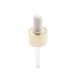 Anodized Gold Center Ring Plastic Bottle Dropper White Rubber Nipple Burette