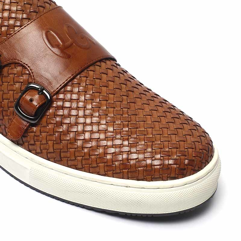 Tan Lace Up Anti Odor Breathable Mens Soft Leather Shoes