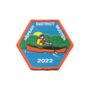 Quality Logo Embroidered Sports Patches Merrowed Iron On For Hiking Camping Events wholesale