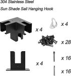 Wood Frame Pergola Kit Boots Alloy Steel 3 Way Right Angle Corner Bracket