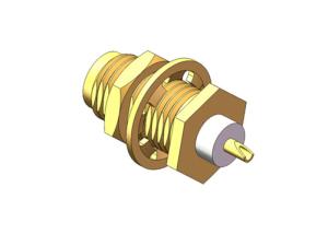 Quality Gold Plated 50Ohm Female Bulkhead SMA RF Connector PTFE Insulator wholesale