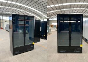 Quality Self Contained Double Glass Door Upright Refrigerated Cabinet R290 wholesale