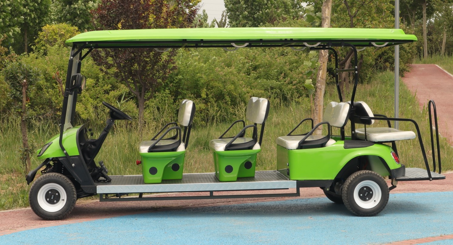 OEM New 8 Passenger Golf Cart 4 Wheels Certificated 60v 100ah Lead-Acid Battery Minimum turning radius 4650mm