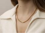 CE K Gold Stainless Steel Fashion Necklaces Luxury LOVE 3d Ball Chain Necklace