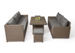 Lightweight Cafe Outdoor PE Rattan Table Chairs